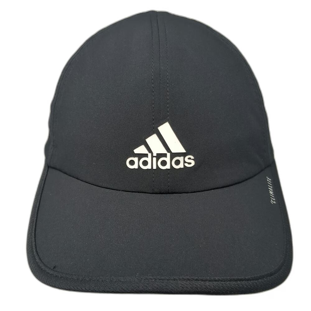 Adidas Baseball Cap Black One Size Climalite Mesh Strapback Sport Running Hat